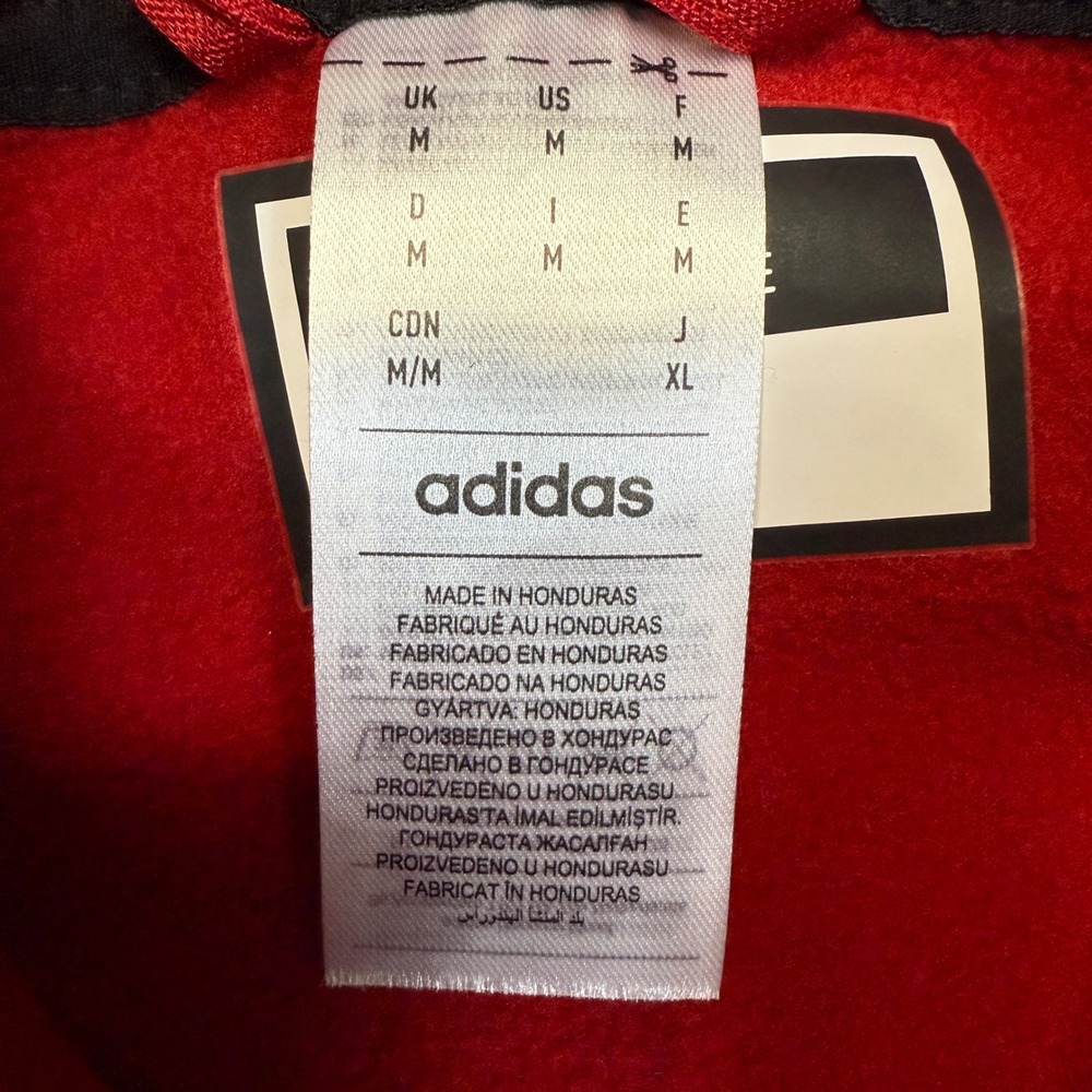 Adidas Nebraska Cornhuskers Full Zip Hoodie Mens Medium Red Sweatshirt NWT - Picture 5 of 10